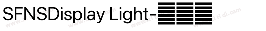 SFNSDisplay Light字体转换